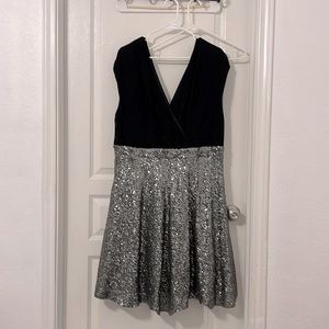 Torrid black w/silver sequin party dress